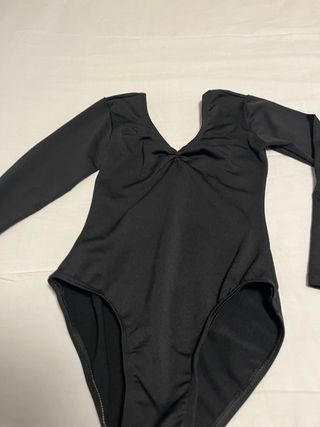 Maillot danza negro manga larga