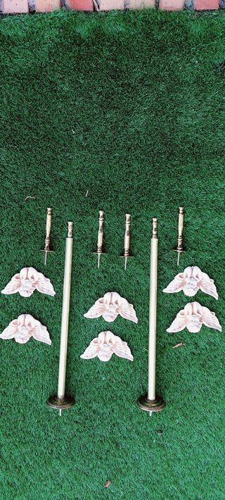Apliques dorados para dosel | 2 barras