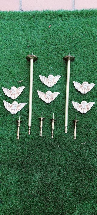 Apliques dorados para dosel | 2 barras