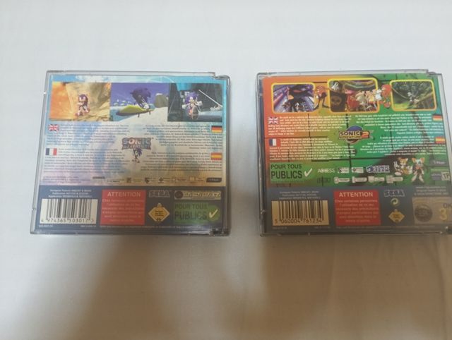 Sonic Adventure 1 + 2 · Sega Dreamcast PAL España 