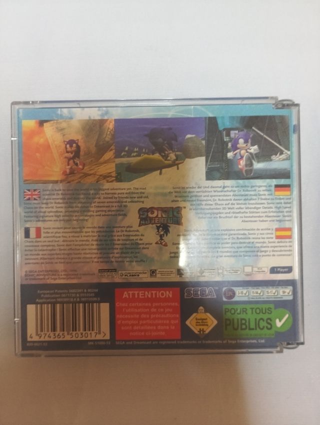 Sonic Adventure 1 + 2 · Sega Dreamcast PAL España 
