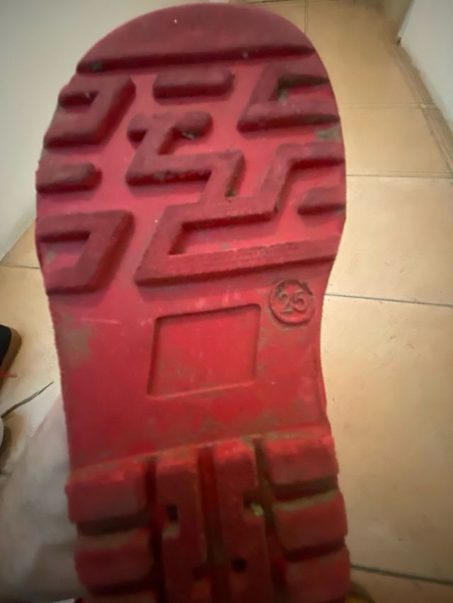 Botas lluvia rojas niño