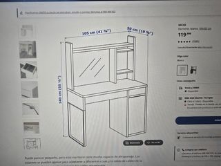 Escritorio IKEA negro + silla de ruedas de regalo
