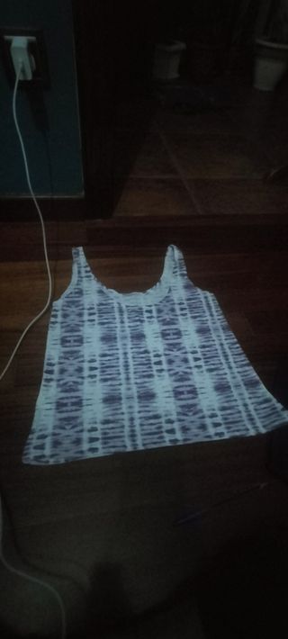 Camiseta tirantes | Lila-Blanco