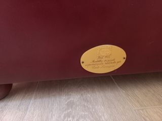 Poltrona Frau vintage in pelle rossa
