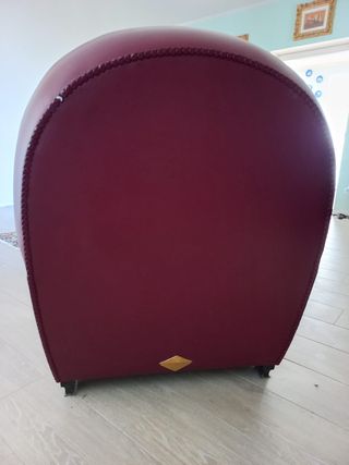 Poltrona Frau vintage in pelle rossa