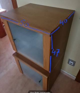 Mesitas noche Ikea cristal 50x40x47