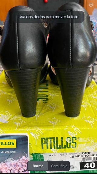 Sandalias Pitillos negras 40