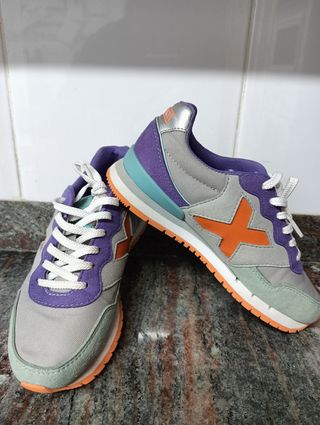 Zapatillas Munich - Gris, Lila, Naranja número 33
