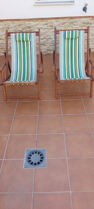 2 Tumbonas de jardín - Madera