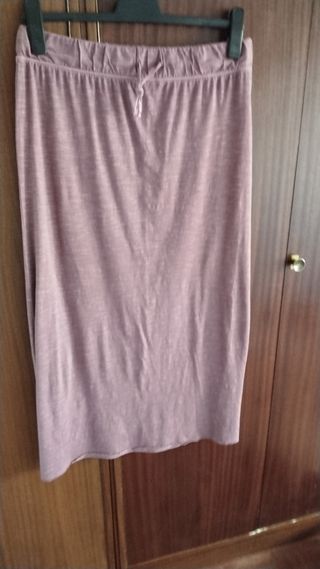 Falda midi morada