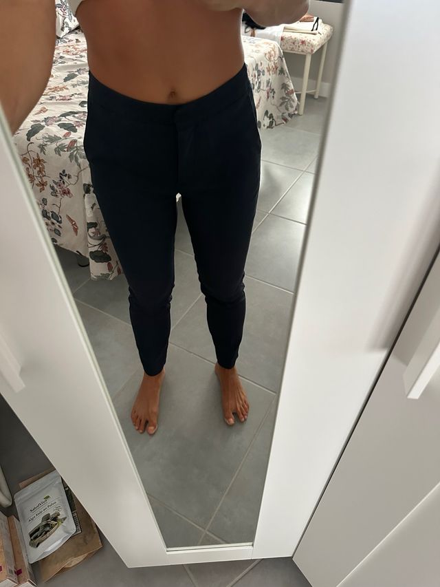 Pantalón Zara vestir azul marino
