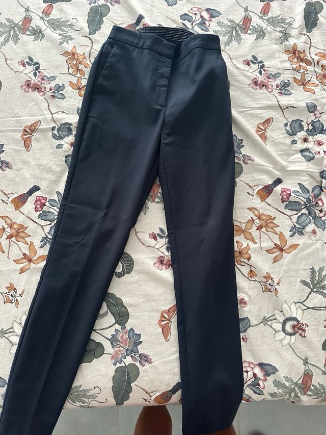 Pantalón Zara vestir azul marino
