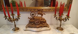 Reloj bronce dorado antiguo