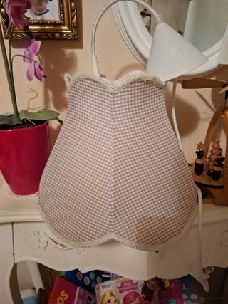 Lámpara infantil beige vichy 