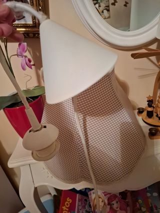 Lámpara infantil beige vichy 