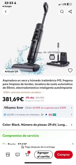 Aspiradora inalámbrica Laresar M3