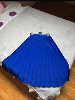 Gonna plissettata blu Dondup