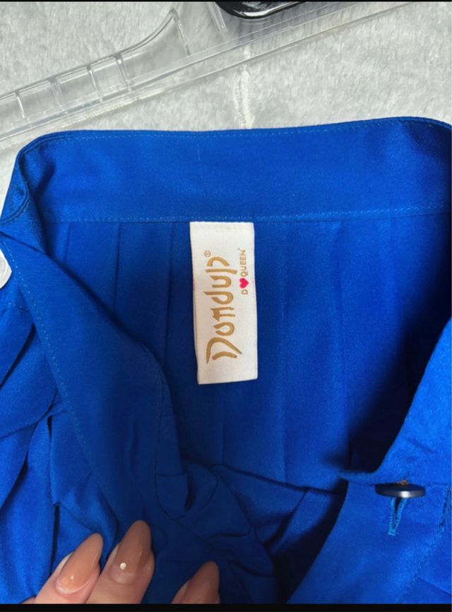 Gonna plissettata blu Dondup