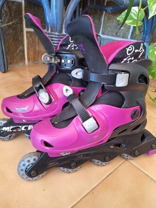 Patines en línea infantiles rosa Talla 39/ 42.