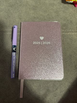 Agenda 2025-2026 rosa glitter