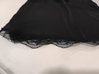 Blusa Zara negra encaje talla S