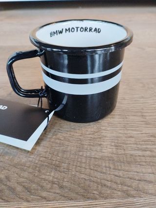 TAZA BMW ESMALTADA TWIN STRIPES NEGRA 76618546722 