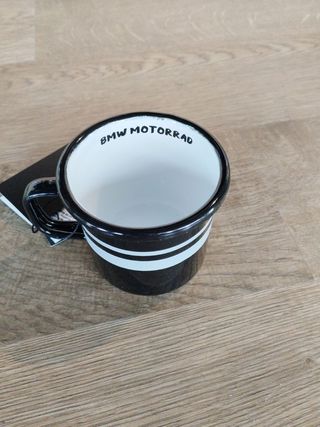 TAZA BMW ESMALTADA TWIN STRIPES NEGRA 76618546722 