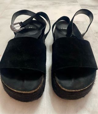 Sandalias plataforma Mango negras