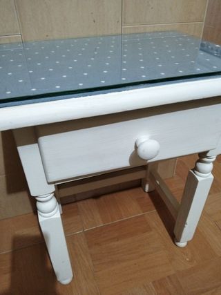 Mesita noche blanca - madera
