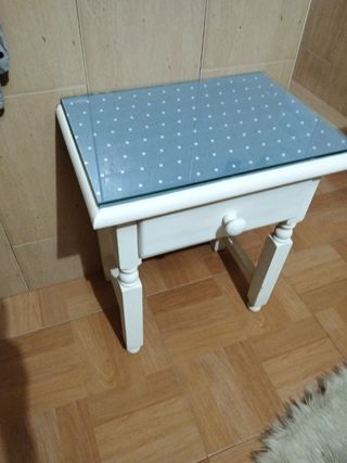 Mesita noche blanca - madera