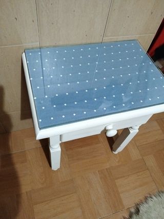 Mesita noche blanca - madera