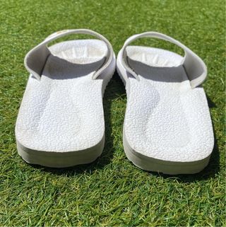 Puma White & Gold Sport Slide Sandals 
