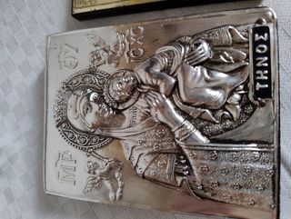Icone Madonne argento e oro Tinos