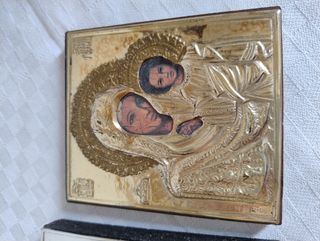 Icone Madonne argento e oro Tinos