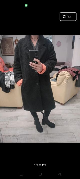 Cappotto Teddy Collusion nero