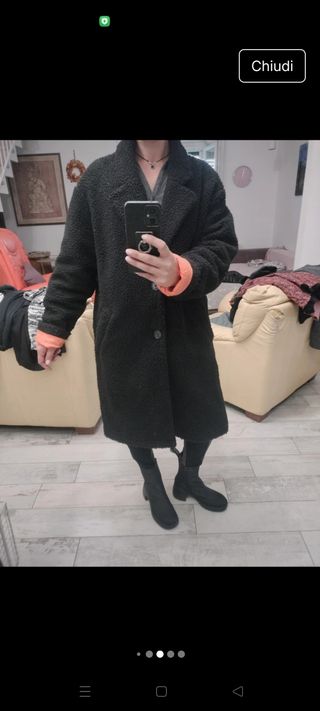 Cappotto Teddy Collusion nero