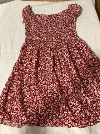 Vestido rojo floral
