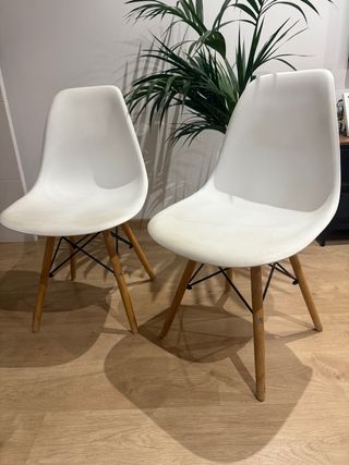 Pack de 3 Sillas estilo Eames Blancas