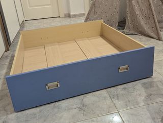 Cajones cama infantiles - azul y morado