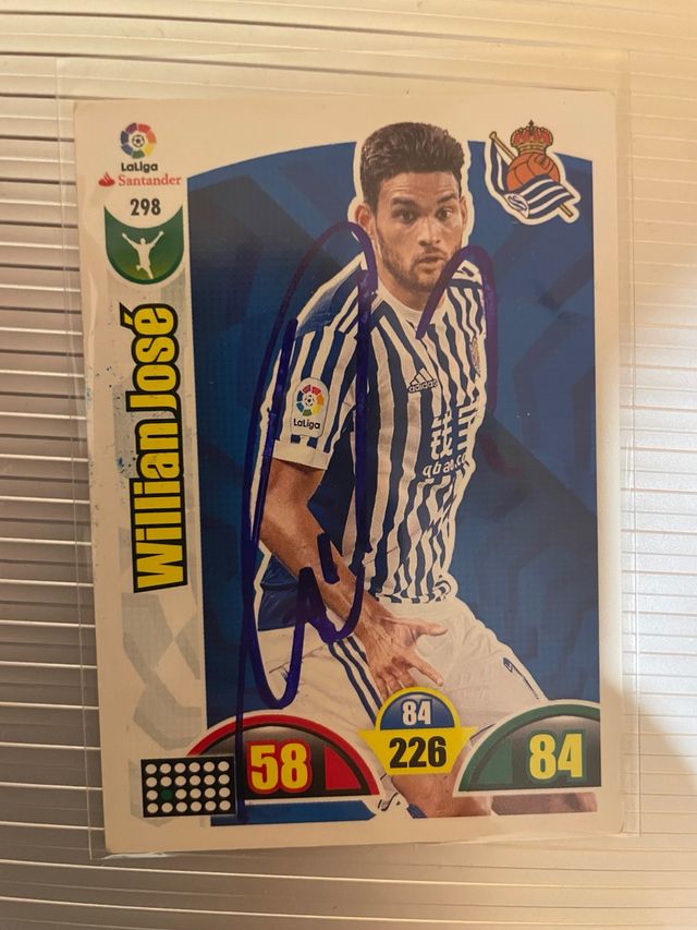 Cromo firmado William José autografo original