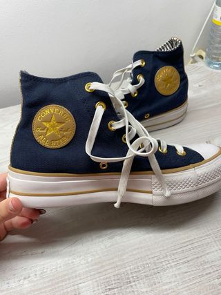 Converse plataforma azules