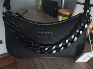 Mini borsa Guess nera a tracolla