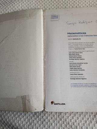 Matemáticas Aplicadas A Las Ciencias Sociales I...
