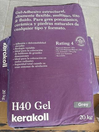 3 Sacos de Kerakoll H40 Gel Adhesivo 20kg cada uno
