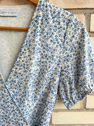 Vestido Polin et Moi - flores azules