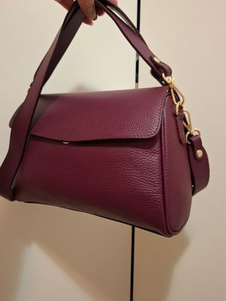 Borsa Donna Doppia Tracolla in Vera Pelle 