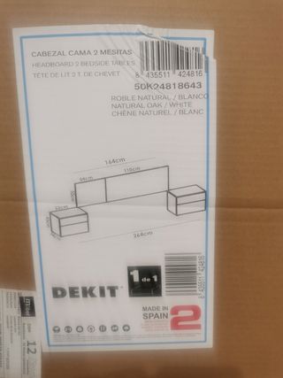 Cabecero cama DEKIT 2 mesitas