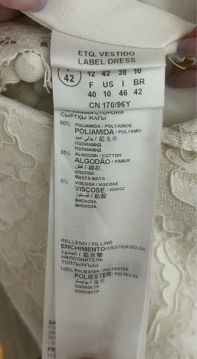 Vestido novia encaje blanco