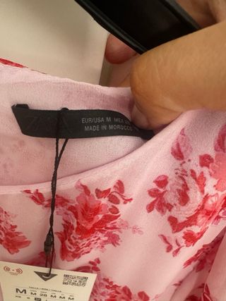 Vestido Zara flores - M